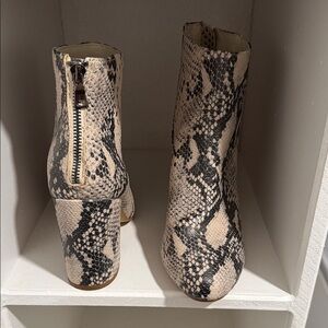 Madden Girl Snakeskin Pattern Ankle Booties